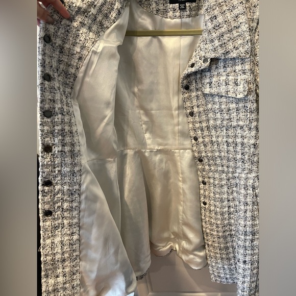 Womens Laundry by Shelli Segal Doble Breasted Skirted tweed Coat size medium - Picture 7 of 9